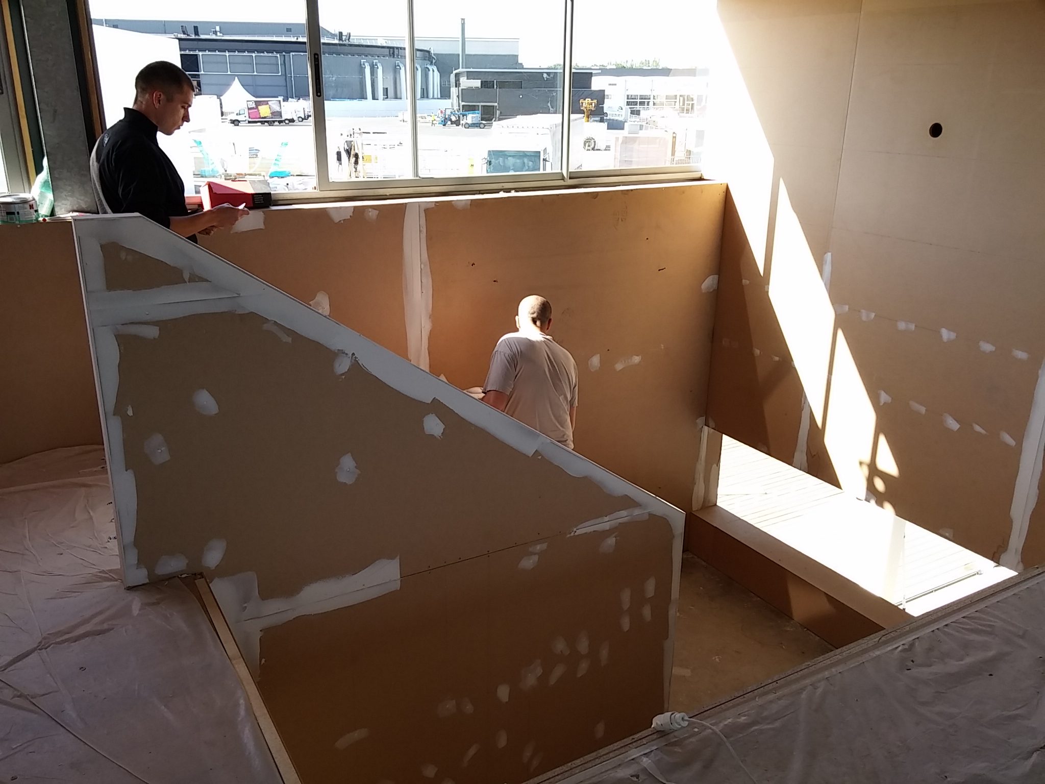 הקומה השנייה בתהליך בנייה